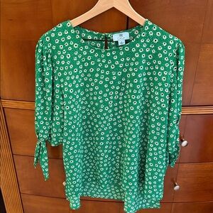 Cece Green Floral Women's Top size xl